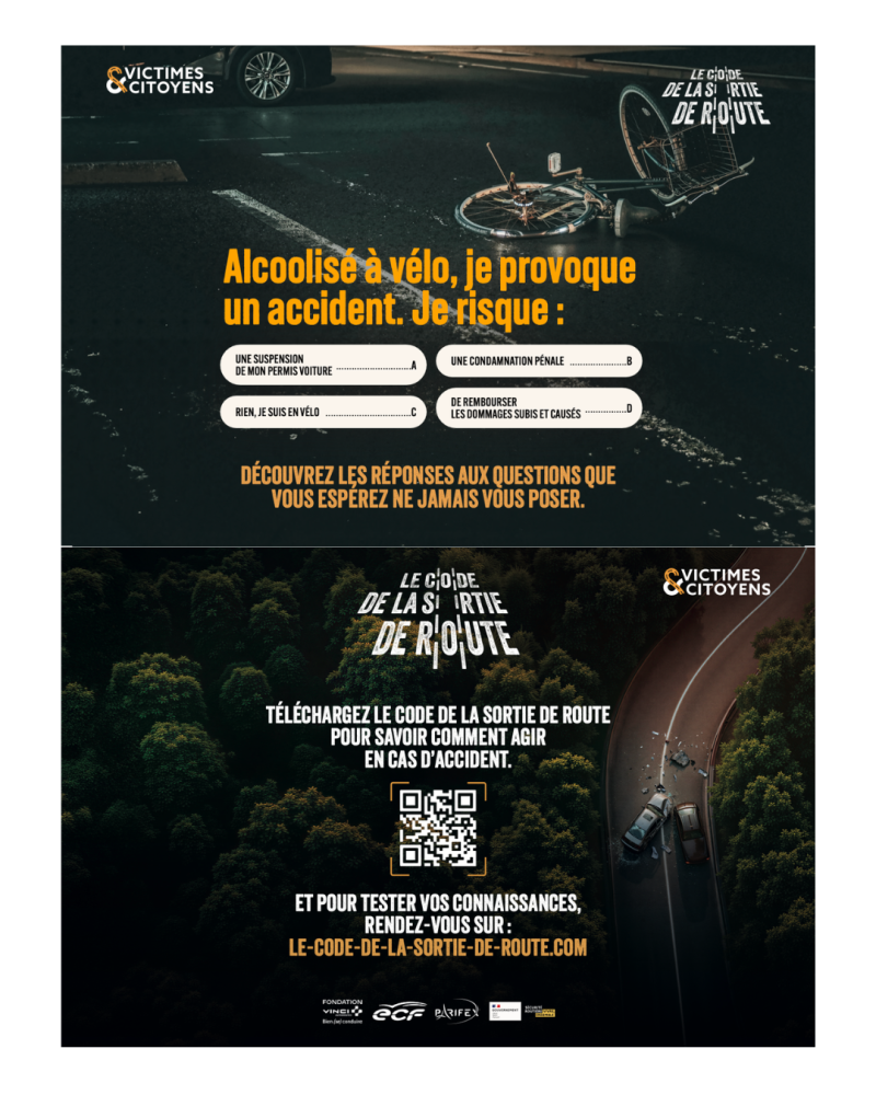 La Fondation VINCI Autoroutes s'engage aux côtés de Victimes & Citoyens pour diffuser Le Code de la sortie de route